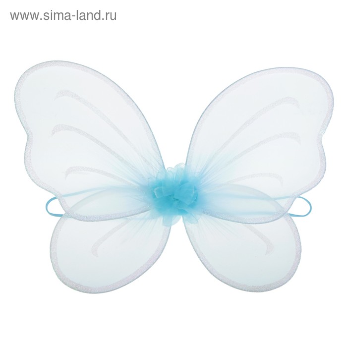 фото Карнавальные крылья «фея», для детей, цвет голубой