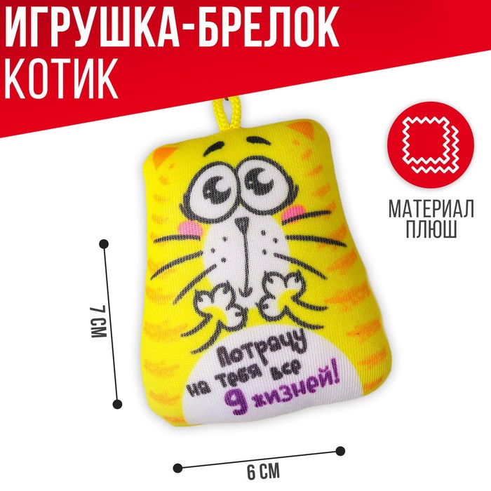 Брелок-антистресс «Потрачу на тебя все 9 жизней!», 6х7см
Брелок-антистресс «Потрачу на тебя все 9 жизней!», 6х7см