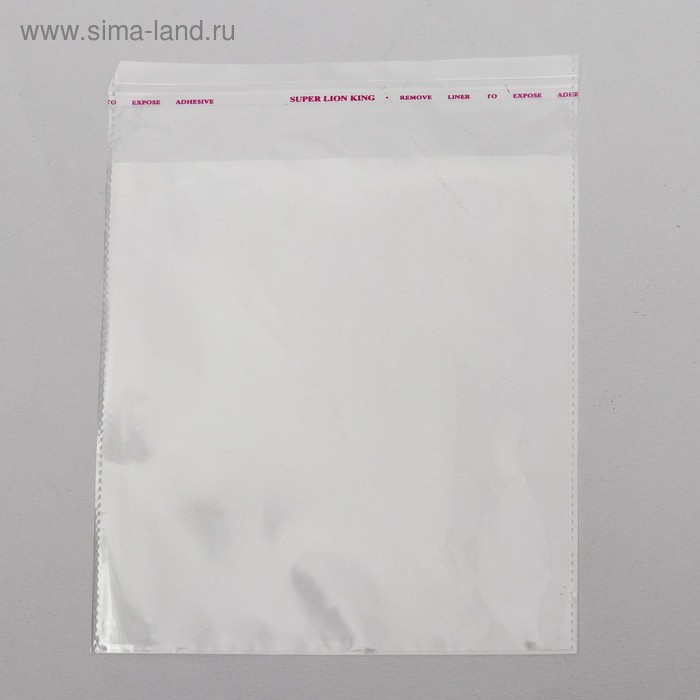 Пакет БОПП с клеевым клапаном 16 х 18/4 см, 25 мкм
Пакет БОПП с клеевым клапаном 16 х 18/4 см, 25 мкм