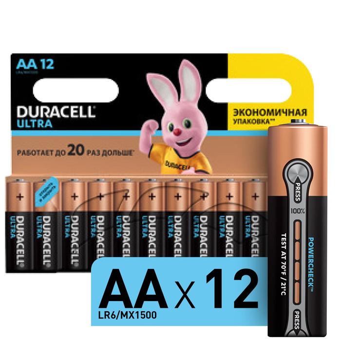 Батарейка алкалиновая Duracell Ultra Power, AA, LR6-12BL, 1.5В, 12 шт 
Батарейка алкалиновая Duracell Ultra Power, AA, LR6-12BL, 1.5В, 12 шт