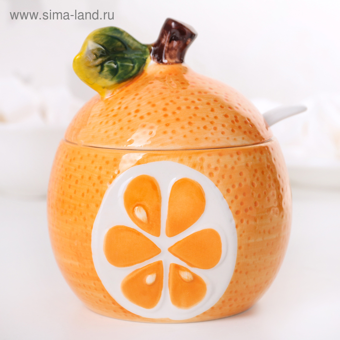 Сахарница с ложкой «Апельсин», 300 мл
Сахарница с ложкой «Апельсин», 300 мл