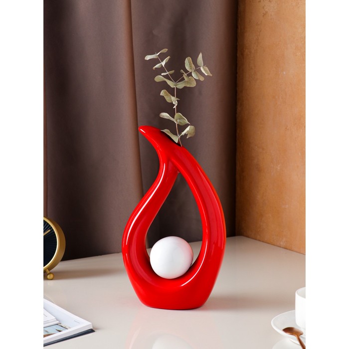 Ваза керамическая "Факел", настольная, бело-красная, 30 см
Ваза керамическая "Факел", настольная, бело-красная, 30 см