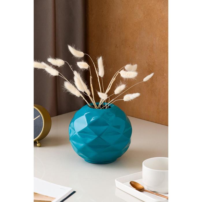 Ваза керамическая "Шар оригами", настольная, глянец, бирюзовая, 16 см
Ваза керамическая "Шар оригами", настольная, глянец, бирюзовая, 16 см