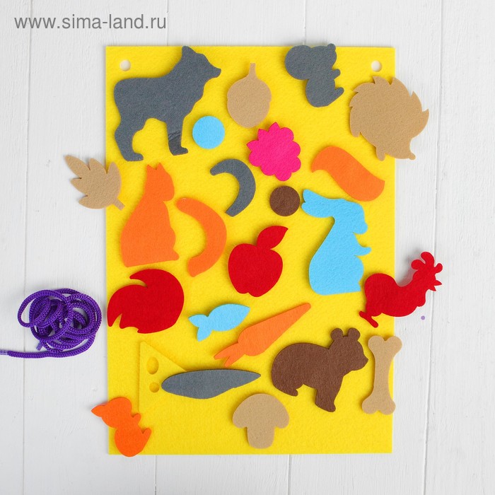 Коврик из фетра с липучками «Зверята», лист основа + 24 элемента
Коврик из фетра с липучками «Зверята», лист основа + 24 элемента