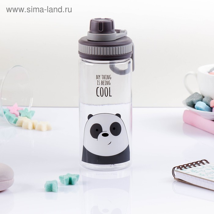 фото Бутылка для воды "зверюшки", 500 мл, микс, 19х7х8 см