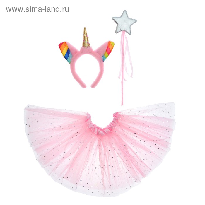 Карнавальный набор «Единорог», юбка, ободок, жезл, 4-6 лет
Карнавальный набор «Единорог», юбка, ободок, жезл, 4-6 лет