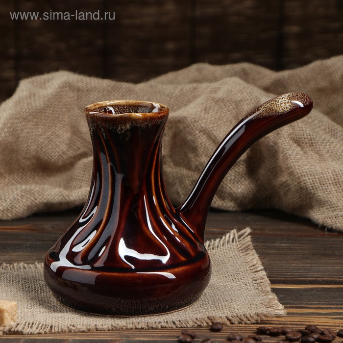 Турка для кофе "Пенёк", коричневая, 0.5 л
Турка для кофе "Пенёк", коричневая, 0.5 л