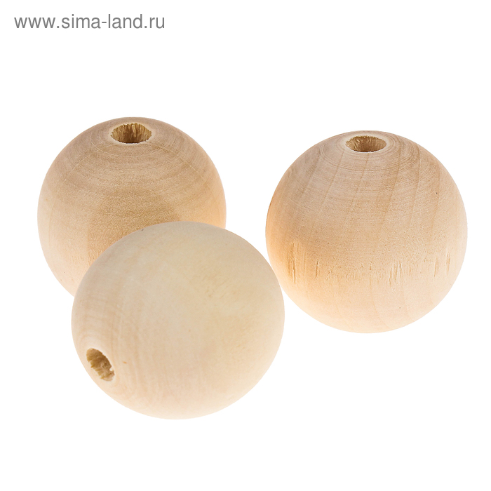 Бусины деревянные d=30 мм (набор 3 шт) без покрытия
Бусины деревянные d=30 мм (набор 3 шт) без покрытия
