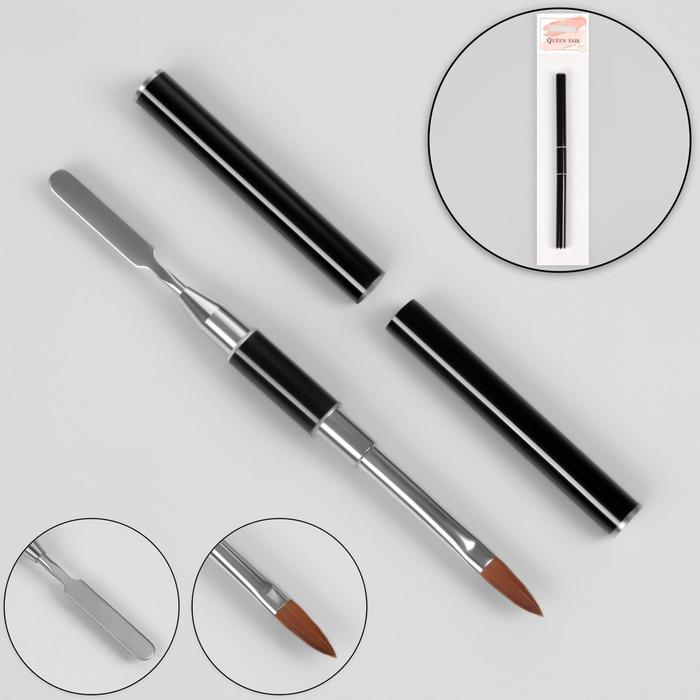 Кисть-шпатель для акрил-геля, заострённая, 15,5 см, ворс 6 × 15 мм, цвет чёрный/серебристый
Кисть-шпатель для акрил-геля, заострённая, 15,5 см, ворс 6 × 15 мм, цвет чёрный/серебристый