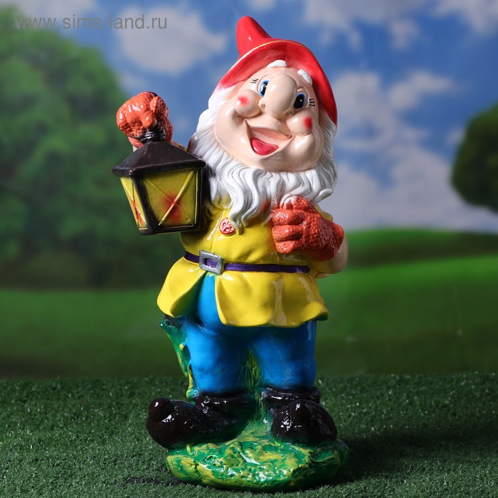 Садовая фигура "Гном с фонарём", разноцветная, гипс, 40 см
Садовая фигура "Гном с фонарём", разноцветная, гипс, 40 см