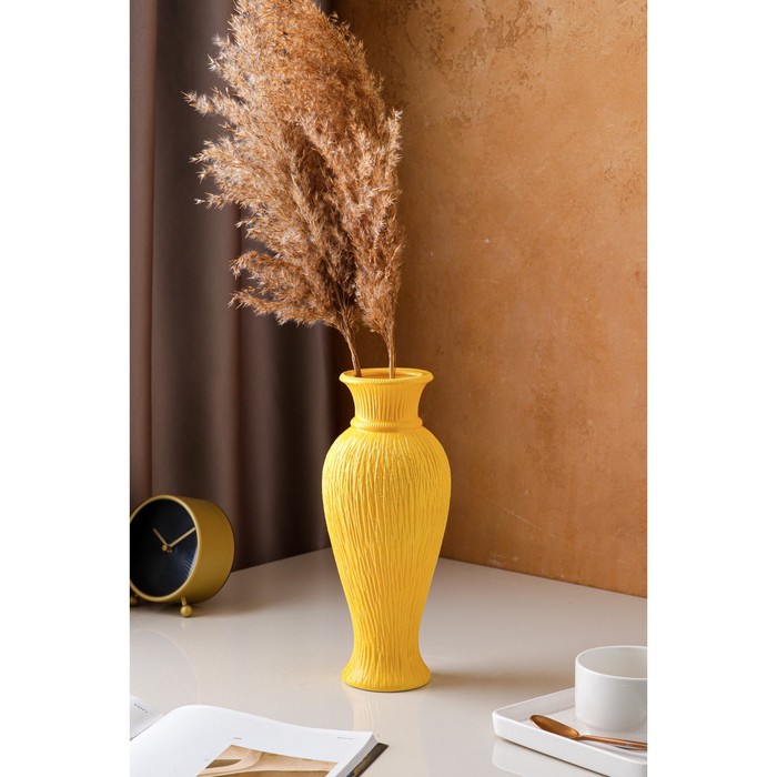 Ваза керамическая "Кокетка", настольная, жёлтая, 28 см
Ваза керамическая "Кокетка", настольная, жёлтая, 28 см