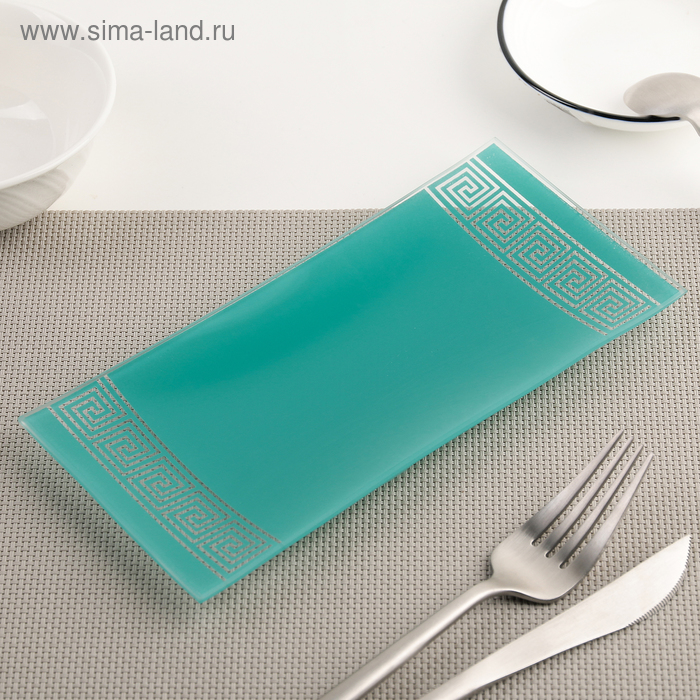 Блюдо «Версаче», 19×9 см, цвет бирюзовый
Блюдо «Версаче», 19×9 см, цвет бирюзовый