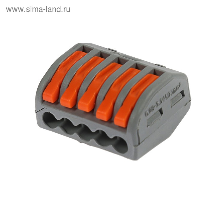 Строительно-монтажная клемма Luazon Lighting СК-330, 32А, 0,08-2,5 мм2, 5 отв.,с рычажком
Строительно-монтажная клемма Luazon Lighting СК-330, 32А, 0,08-2,5 мм2, 5 отв.,с рычажком