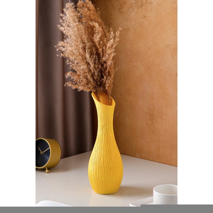 Ваза керамическая "Лиза", настольная, жёлтая, 32 см
Ваза керамическая "Лиза", настольная, жёлтая, 32 см