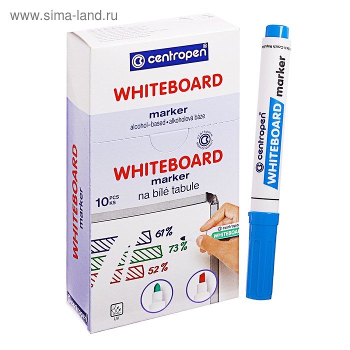 Маркер для доски Centropen 8559, 1-4.5 мм, пулевидный/скошенный, голубой
Маркер для доски Centropen 8559, 1-4.5 мм, пулевидный/скошенный, голубой