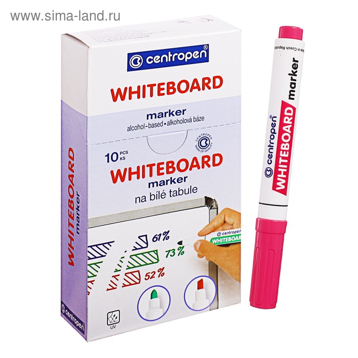 Маркер для доски, Centropen 8569, пулевидный/скошенныый, 1-4.5 мм, розовый
Маркер для доски, Centropen 8569, пулевидный/скошенныый, 1-4.5 мм, розовый