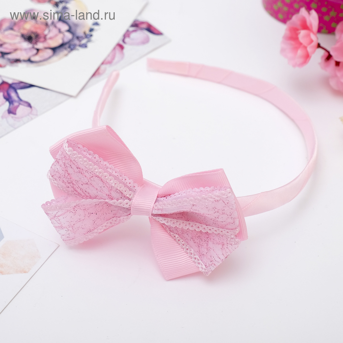 Ободок для волос "Умница" двойной бант блеск, розовый
Ободок для волос "Умница" двойной бант блеск, розовый