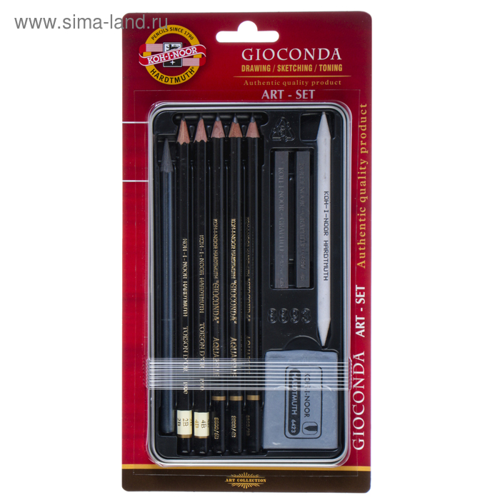 Художественный набор Koh-I-Noor 8893, GIOCONDA, 10 предметов в блистере, европодвес 
Художественный набор Koh-I-Noor 8893, GIOCONDA, 10 предметов в блистере, европодвес