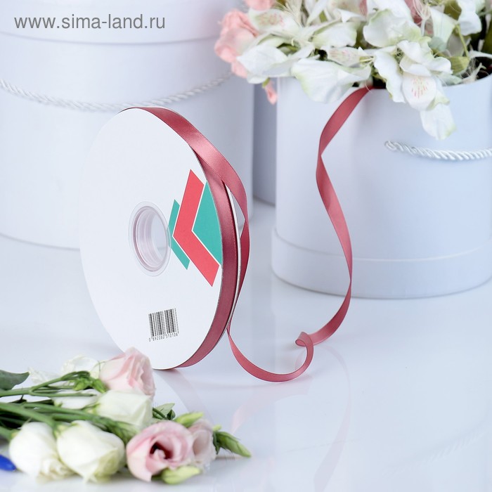 Лента текстильная упаковочная, цвет бордовый, 1 см х 95 м
Лента текстильная упаковочная, цвет бордовый, 1 см х 95 м