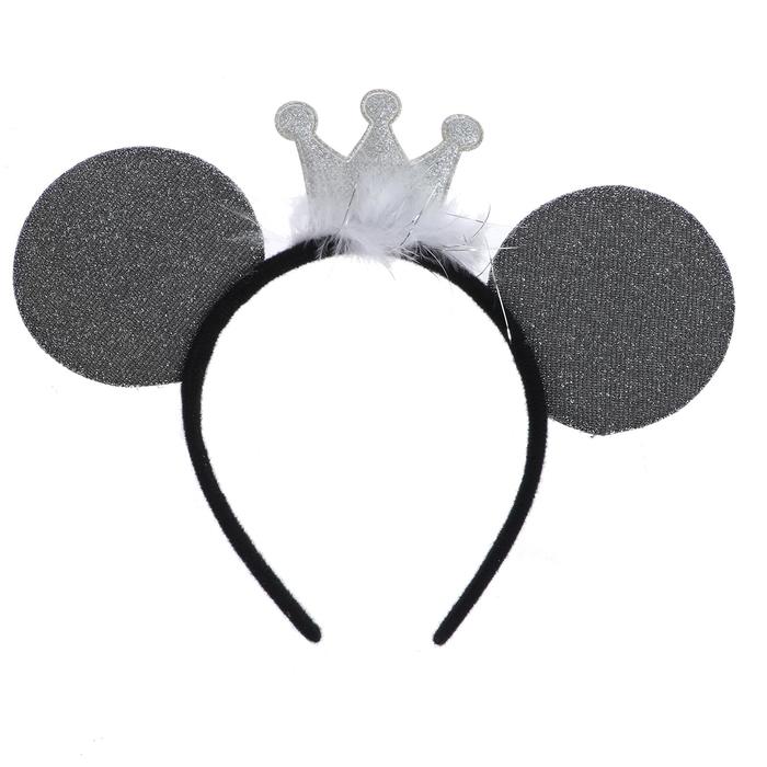 Карнавальный ободок «Ушки», с короной, цвет серебряный
Карнавальный ободок «Ушки», с короной, цвет серебряный