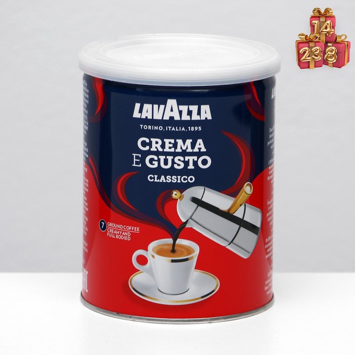 Кофе молотый LAVAZZA Крем Густо, 250 г
Кофе молотый LAVAZZA Крем Густо, 250 г