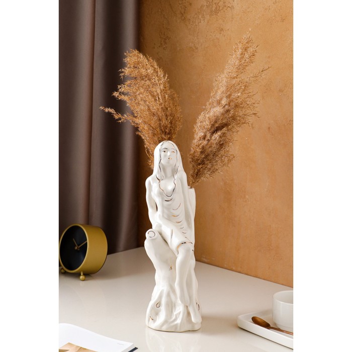 Ваза керамическая "Элен", настольная, золото, 35 см
Ваза керамическая "Элен", настольная, золото, 35 см