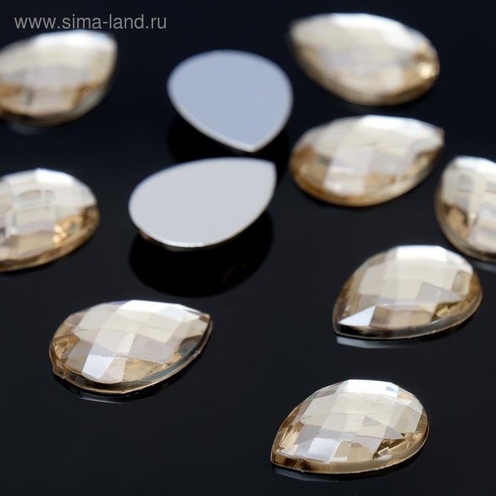 Стразы плоские капля, 13*18 мм, (набор 10шт), цвет золотой
Стразы плоские капля, 13*18 мм, (набор 10шт), цвет золотой