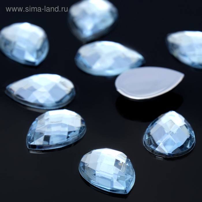 Стразы плоские капля, 13*18 мм, (набор 10шт), цвет голубой
Стразы плоские капля, 13*18 мм, (набор 10шт), цвет голубой