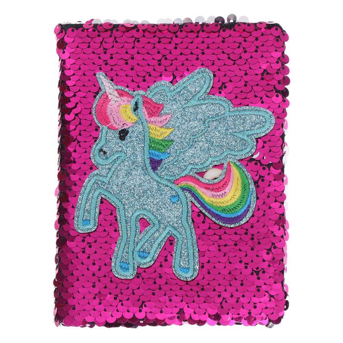 Записная книжка подарочная "Единорог" А6, 80 листов в линейку, пайетки, малиновая/серебристая
Записная книжка подарочная "Единорог" А6, 80 листов в линейку, пайетки, малиновая/серебристая