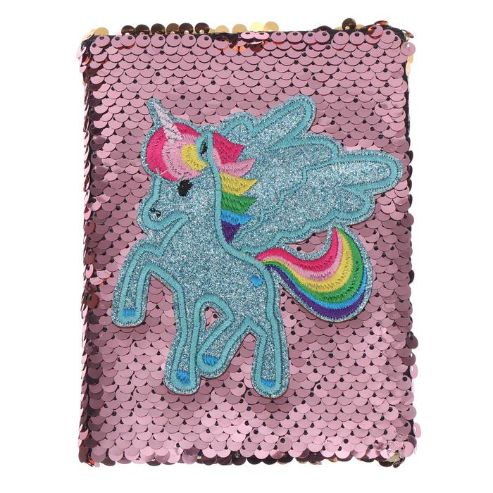 Записная книжка подарочная "Единорог" А6, 80 листов в линейку, пайетки, розовые/золотистые
Записная книжка подарочная "Единорог" А6, 80 листов в линейку, пайетки, розовые/золотистые