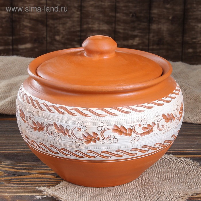 Горшок духовой "Расписной", роспись ангобом, 4 л, микс
Горшок духовой "Расписной", роспись ангобом, 4 л, микс