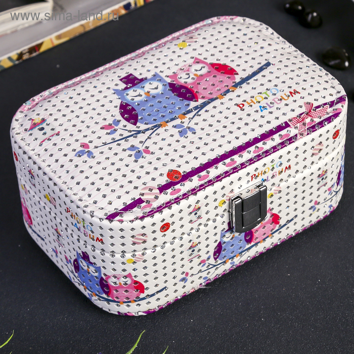 Шкатулка кожзам для украшений "Совята" с блёстками 7,2х16,7х11,7 см
Шкатулка кожзам для украшений "Совята" с блёстками 7,2х16,7х11,7 см