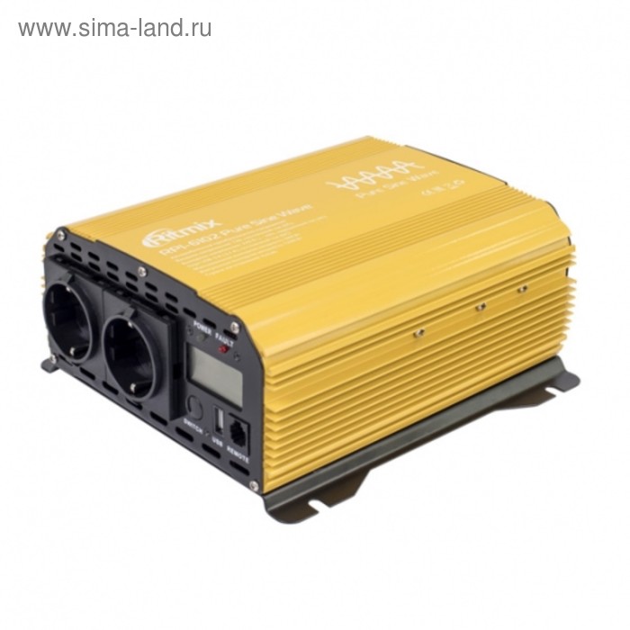 Преобразователь напряжения RITMIX RPI-6102 Pure sine
Преобразователь напряжения RITMIX RPI-6102 Pure sine