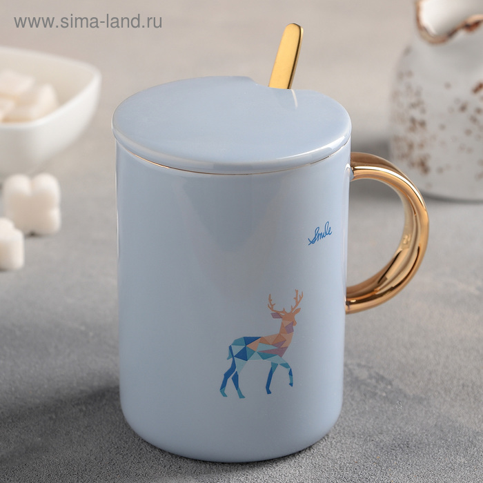 Кружка «Животные», 420 мл, с керамической крышкой и ложкой, рисунок МИКС
Кружка «Животные», 420 мл, с керамической крышкой и ложкой, рисунок МИКС