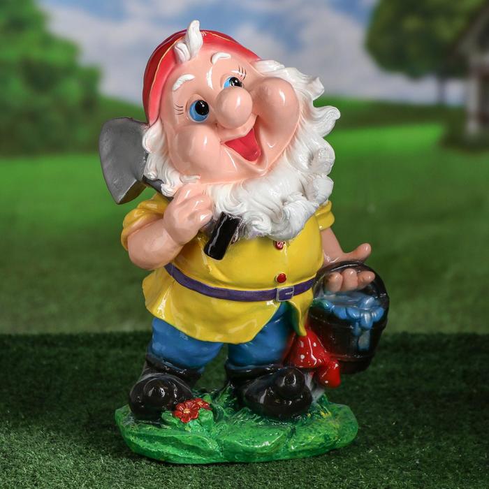 Садовая фигура "Гном с лопатой и ведром воды", разноцветная, гипс, 33 см
Садовая фигура "Гном с лопатой и ведром воды", разноцветная, гипс, 33 см
