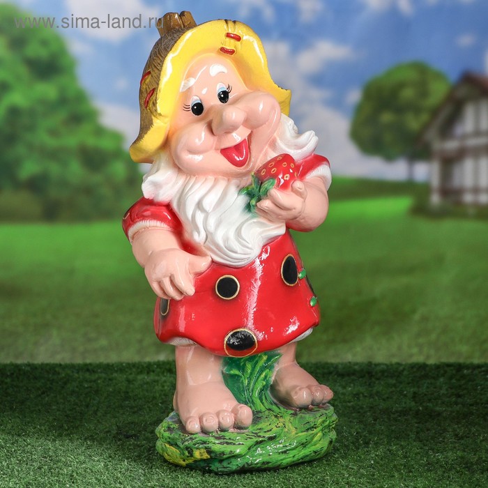 Садовая фигура "Гном с клубникой", разноцветная, 45 см
Садовая фигура "Гном с клубникой", разноцветная, 45 см