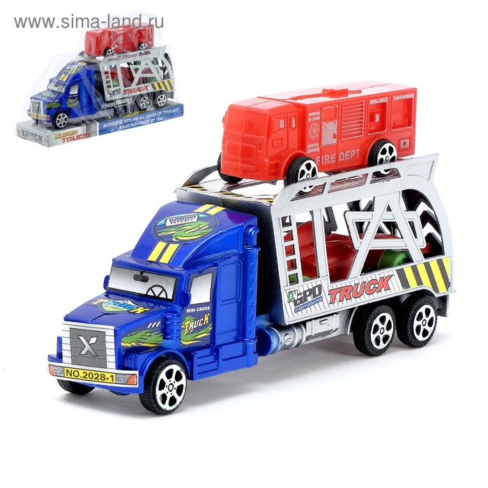 Грузовик инерционный «Автовоз» с 2 машинами, МИКС
Грузовик инерционный «Автовоз» с 2 машинами, МИКС