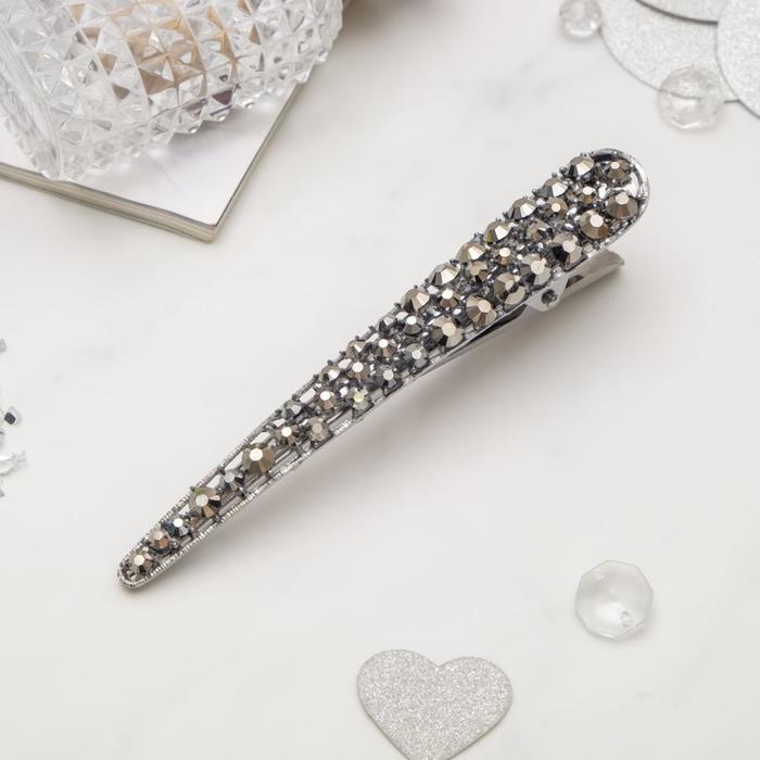 Зажим для волос "Сияние" 12,5 см, серый
Зажим для волос "Сияние" 12,5 см, серый