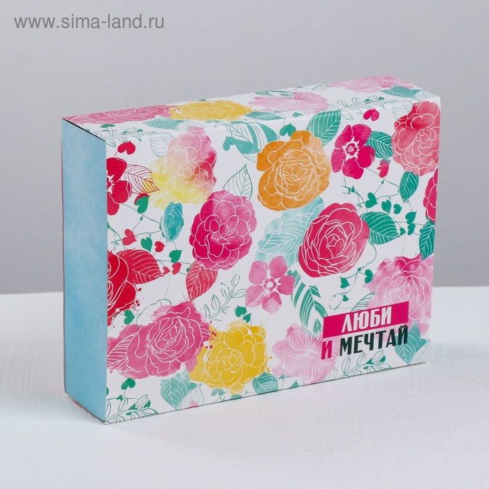 Коробка для сладостей «Люби и мечтай», 20 × 15 × 5 см
Коробка для сладостей «Люби и мечтай», 20 × 15 × 5 см