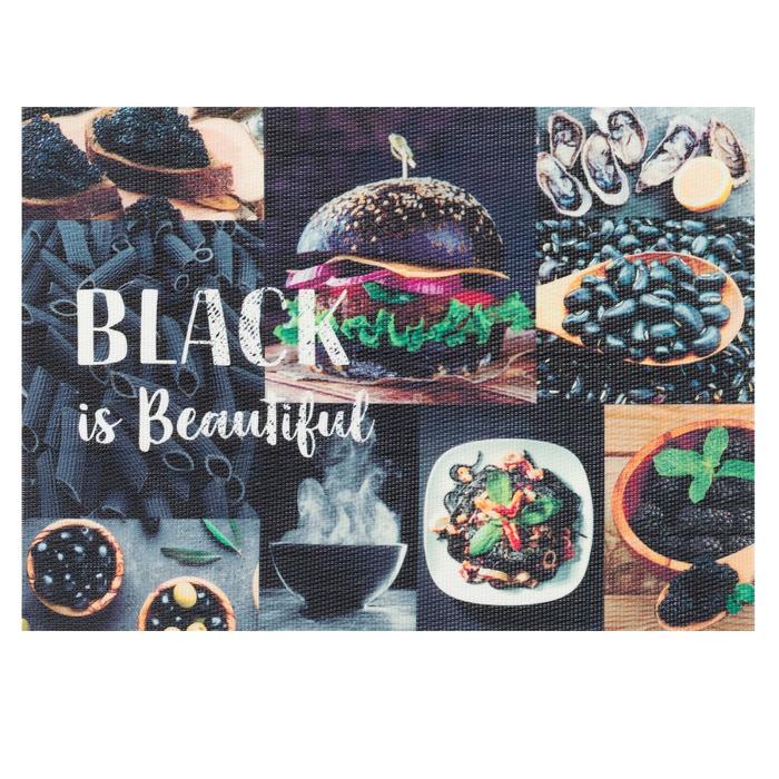 фото Салфетка на стол "black is beautiful" 29*40 см доляна