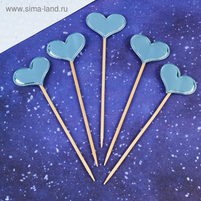 Топпер «Сердце», набор 5 шт., цвет голубой
Топпер «Сердце», набор 5 шт., цвет голубой