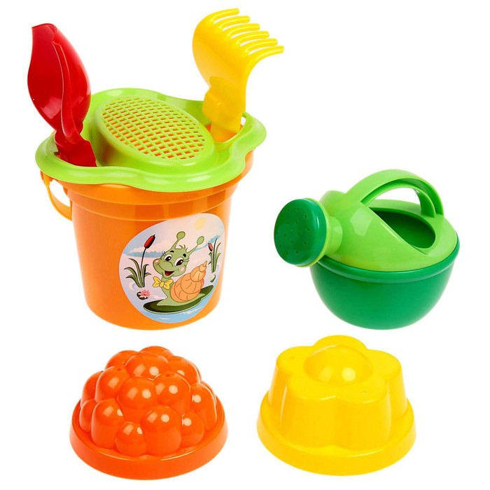 Набор №238: ведро малое, ситечко-цветок, совок, грабельки, 2 формочки, лейка малая, цвета МИКС
Набор №238: ведро малое, ситечко-цветок, совок, грабельки, 2 формочки, лейка малая, цвета МИКС
