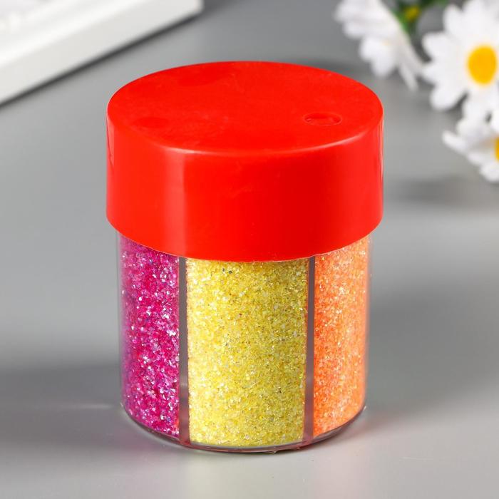 Глиттер в банке с дозатором 6 делений "Неоновый блеск" 40 гр МИКС 7,5х6,5х6,5 см
Глиттер в банке с дозатором 6 делений "Неоновый блеск" 40 гр МИКС 7,5х6,5х6,5 см