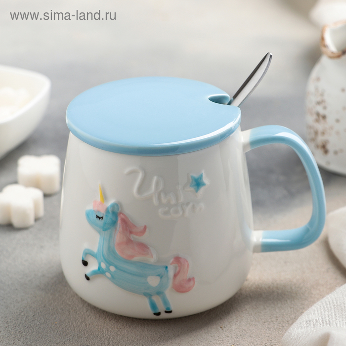 Кружка «Единорог в полете», с керамической крышкой и ложкой, 400 мл, рисунок МИКС
Кружка «Единорог в полете», с керамической крышкой и ложкой, 400 мл, рисунок МИКС