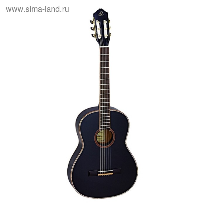 фото Классическая гитара ortega r221snbk family series размер 4/4, узкий гриф, черная, с чехлом