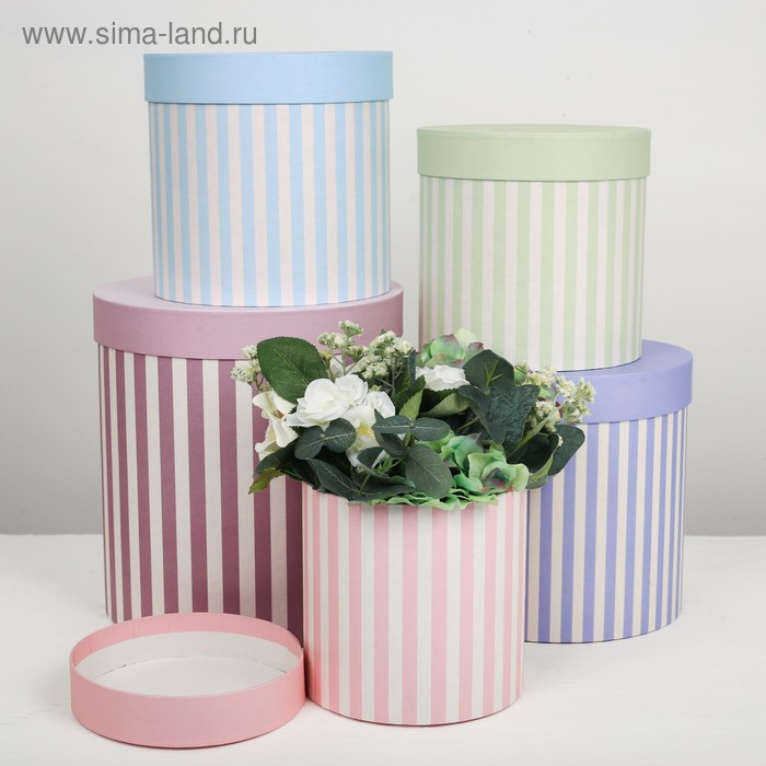 Набор круглых подарочных коробок 5 в 1 «Микс 19», 23 × 23 × 25‒15 × 15 × 15 см
Набор круглых подарочных коробок 5 в 1 «Микс 19», 23 × 23 × 25‒15 × 15 × 15 см