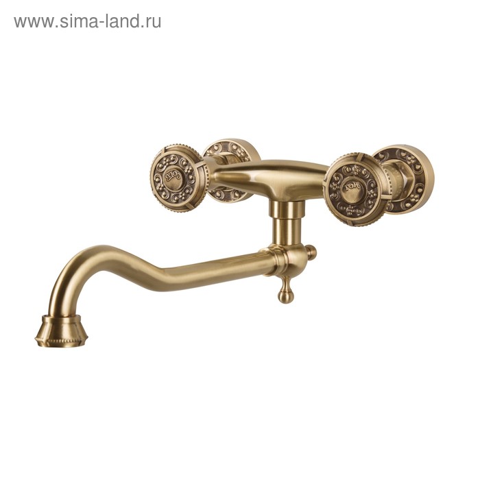 Смеситель для раковины Bronze de Luxe 10115, двухвентильный, настенный, латунь
Смеситель для раковины Bronze de Luxe 10115, двухвентильный, настенный, латунь