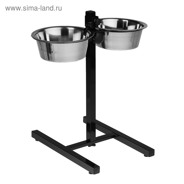 Регулируемая подставка с 2 мисками по 2,5 л, высота подставки 40 см
Регулируемая подставка с 2 мисками по 2,5 л, высота подставки 40 см