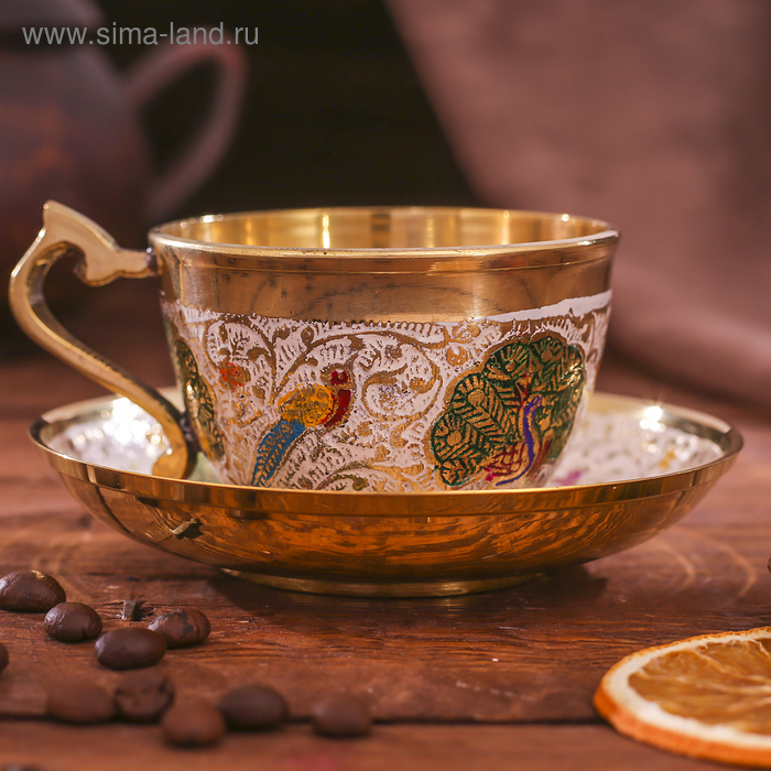 Чайная пара латунь "Птички" 11х11х6 см
Чайная пара латунь "Птички" 11х11х6 см