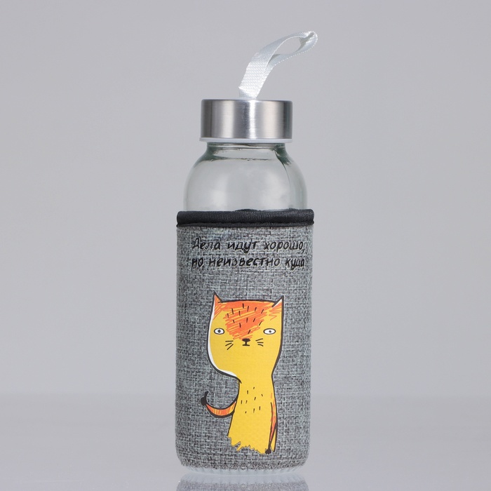 фото Бутылка для воды в чехле «дела идут хорошо», 350 мл svoboda voli